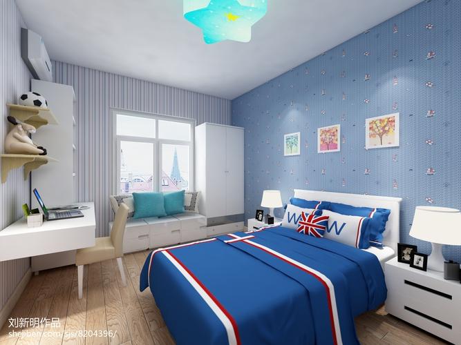 精美面积73平简约二居儿童房装修图片大全卧室现代简约卧室设计图片