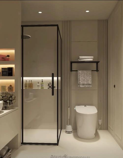 简约奶油色浴室禅意的温柔高级感满分99卫生间设计