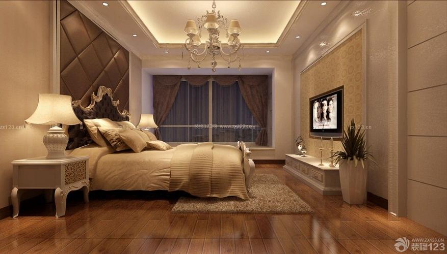 卧室装修设计深褐色木地板图片装信通网效果图
