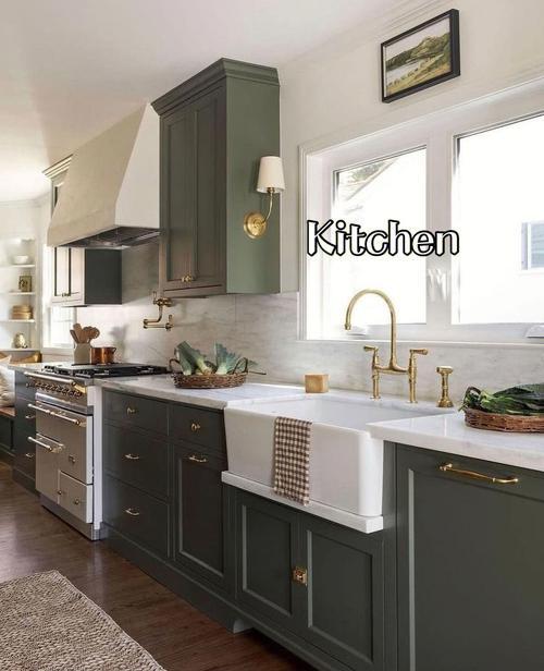 绿色系美式厨房设计小而强大