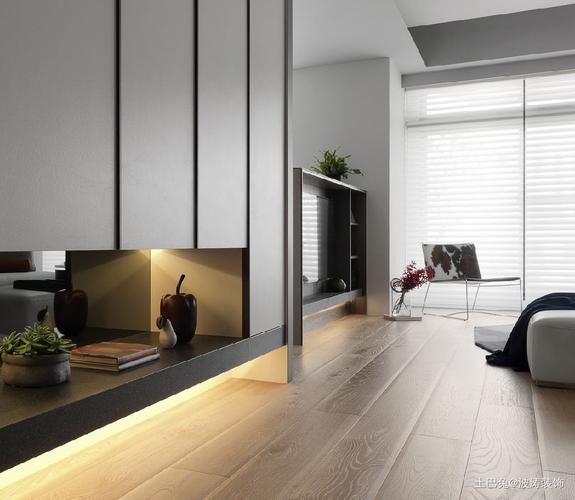 125现代风格独有态度的空间客厅木地板现代简约客厅设计图片赏析