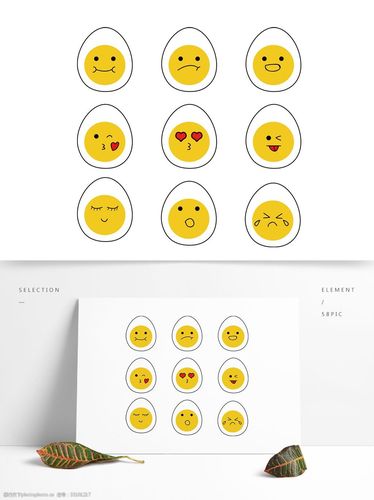 卡通手绘表情情绪圆鸡蛋