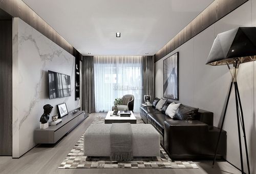 广州简约风格家装室内客厅设计实景图装信通网效果图