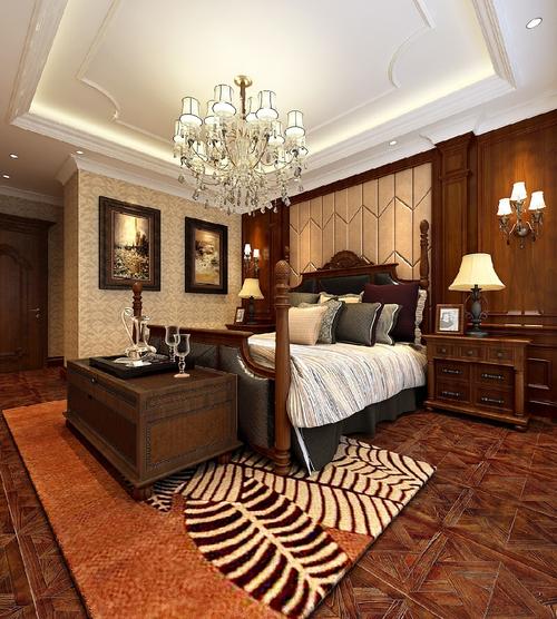 欧式新古典别墅卧室美式经典卧室设计图片赏析