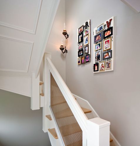 效果图装饰案例现代简约白色小复式楼梯装修效果图样板间图片欣赏一