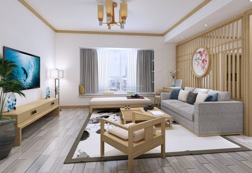 2022现代日式客厅装修效果图图片
