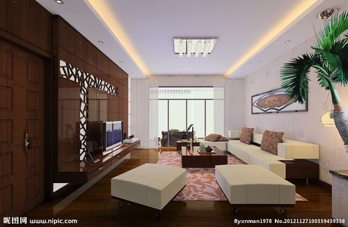 中式客厅效果图设计图3d作品3d设计设计图库昵图网