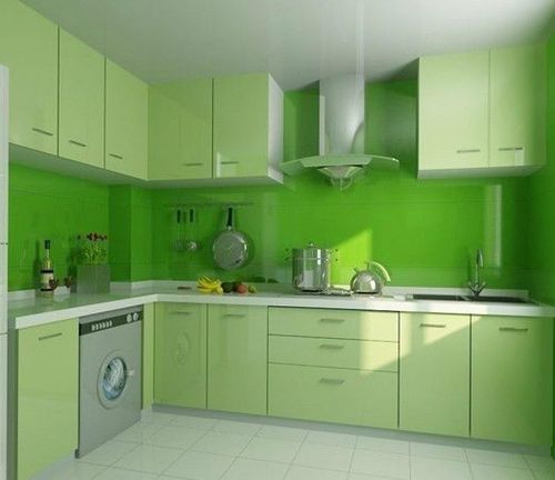 绿色系厨房装修效果图欣赏