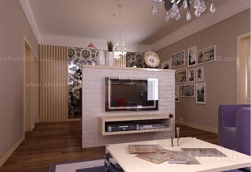 半截墙设计隔断是客厅里很典型的屏风电视背景墙这样的隔断能增加