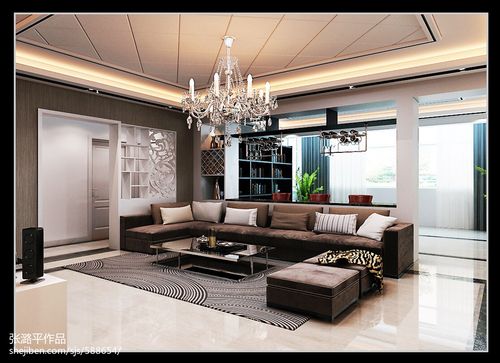 平方三居客厅现代装修实景图客厅现代简约客厅设计图片赏析