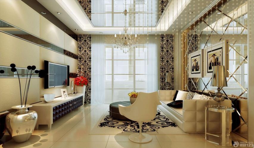 现代风格客厅玻璃天花板设计图片