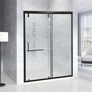 定制不锈钢淋浴房一字型卫生间洗澡干湿分离隔断玻璃移门沐浴门