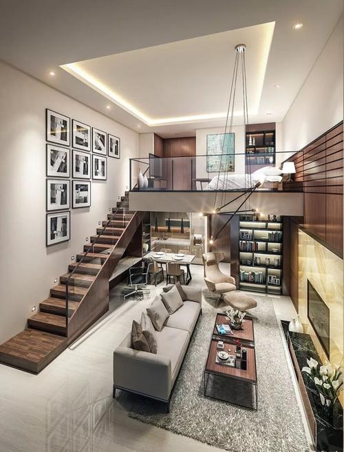 25款挑高客厅设计案例单身公寓装修参考