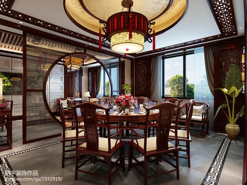 中式餐厅包间设计餐饮空间1300m05设计图片赏析