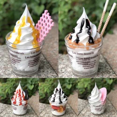 仿真冰淇淋杯模型慕斯杯模型水果甜品彩色巧克力美食节冰淇淋模具