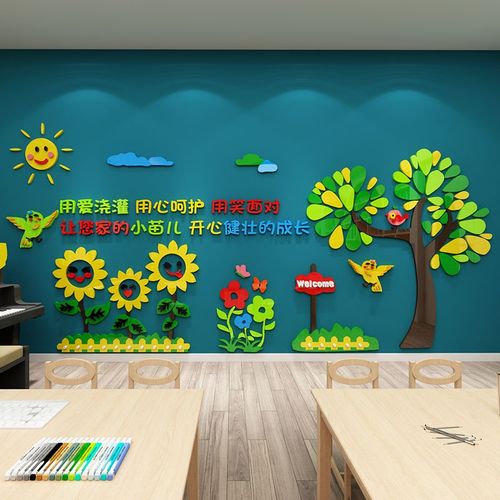 幼儿园墙面装饰环境创设布置材料主题成品春天森系教室班级文b化