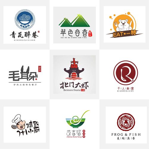 蛋糕餐饮logo设计连锁餐馆火锅店面馆美食外卖商标注册简约vi标志