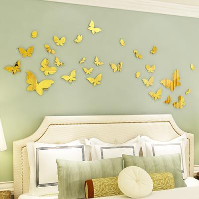 床头背景墙装饰卧室房间蝴蝶图片