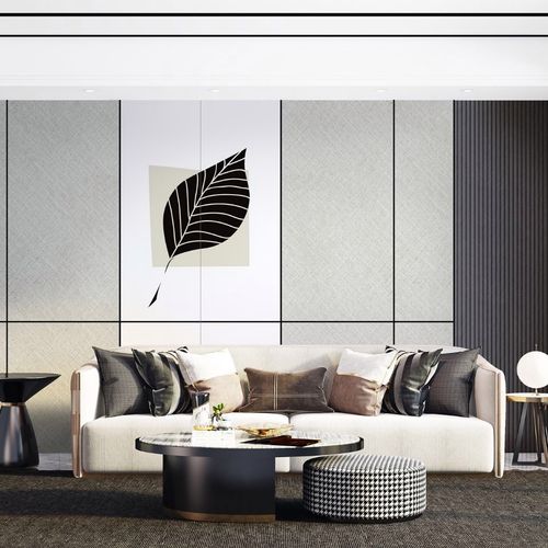 定制居家电视背景墙2021新款饰面硬包客厅沙发背景墙简约轻奢墙板