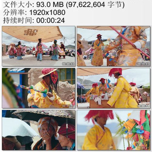西藏藏族歌舞藏民唱歌跳舞欢庆节日