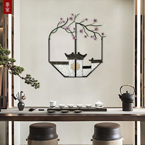 新中式挂件创意铁艺玄关壁挂客厅墙饰餐厅墙面装饰禅意立体壁挂饰