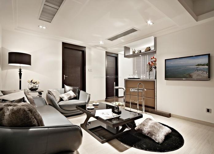 现代小户型客厅样板房沙发椅子装修效果图片