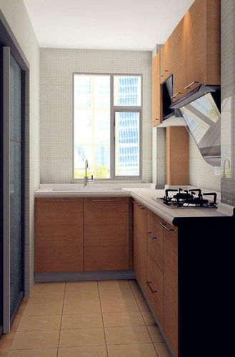 室内家装风格小面积厨房橱柜效果装修123效果图
