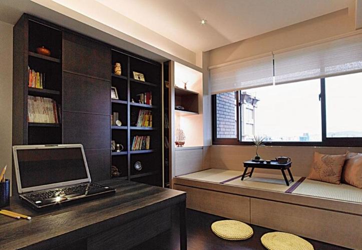富裕型140平米以上书房地台书桌台湾家居效果图