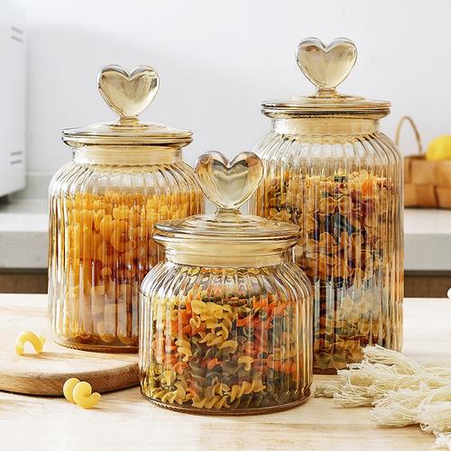 密封糖罐子可爱创意泡菜坛子透明大号玻璃瓶食品调料茶叶储物套装