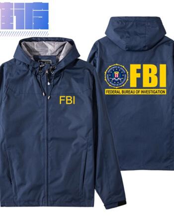 定制fbi美国联邦调查局特工电影周边开衫夹克男女外套连帽上衣服藏青