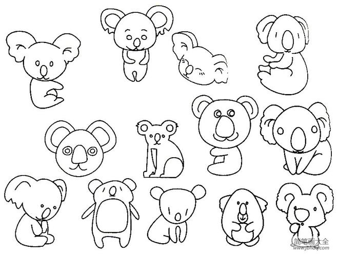 树袋熊简笔画大全及画法步骤其他动物简笔画