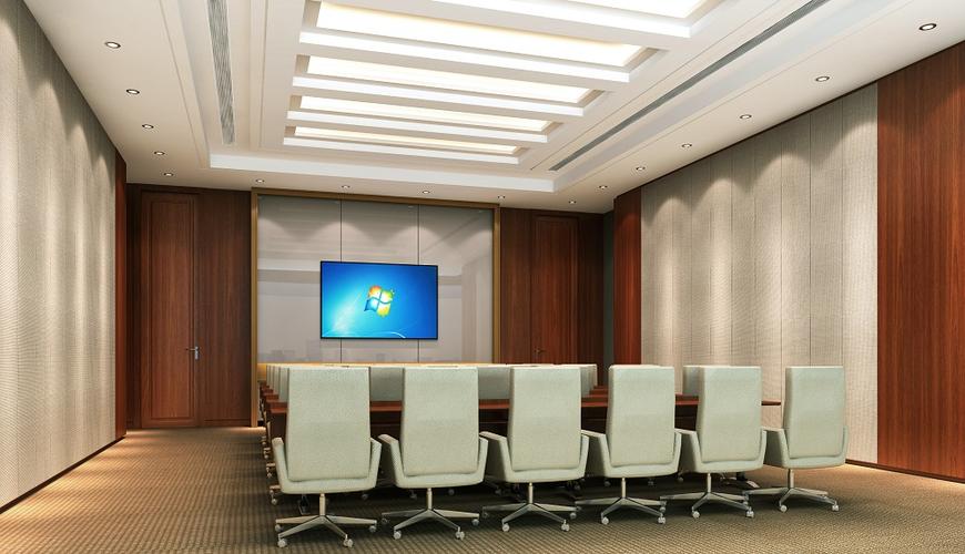 银行办公楼大会议室装修效果图银行办公楼大会议室装修设计效果银行