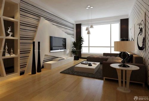 110平米家居创意室内客厅电视背景墙装饰效果图