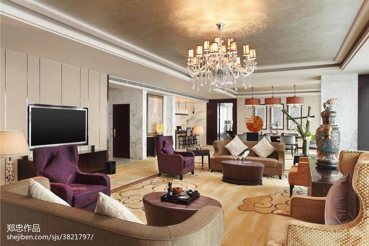 威斯汀酒店套房客厅设计效果图60m以下家装装修案例效果图
