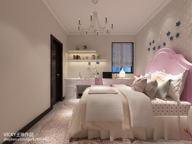 精美面积96平现代三居儿童房装修效果图片卧室现代简约卧室设计图片