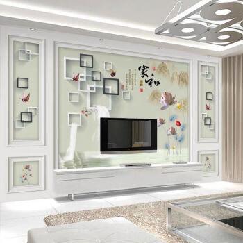 立体8d电视背景墙壁纸壁画现代简约客厅3d装饰墙布大气影视墙壁布