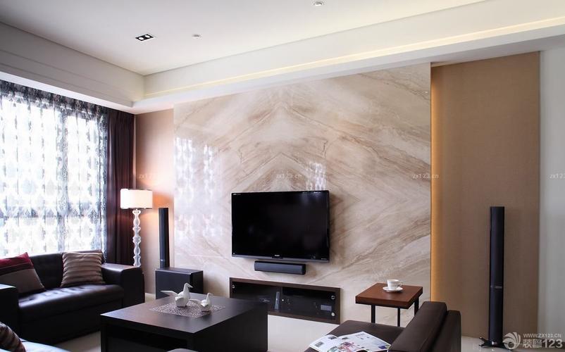 室内客厅大理石电视背景墙设计设计456装修效果图