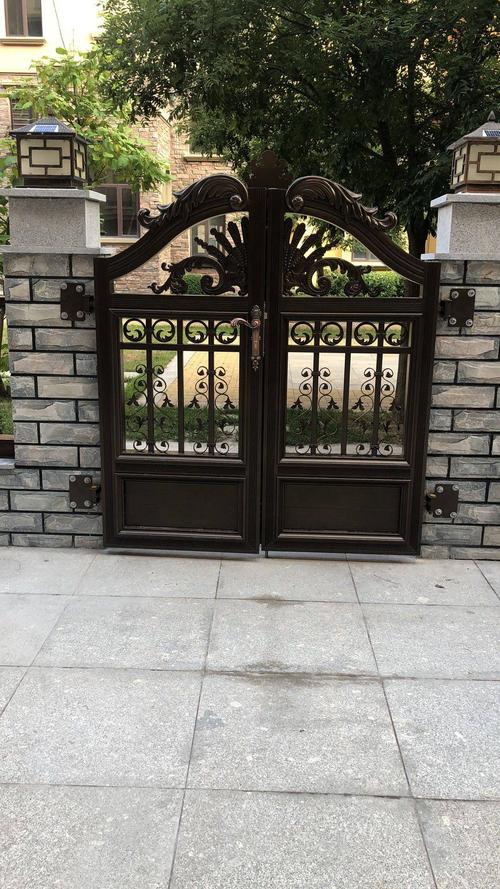 别墅铝合金庭院欧式中式开门庭院门大门