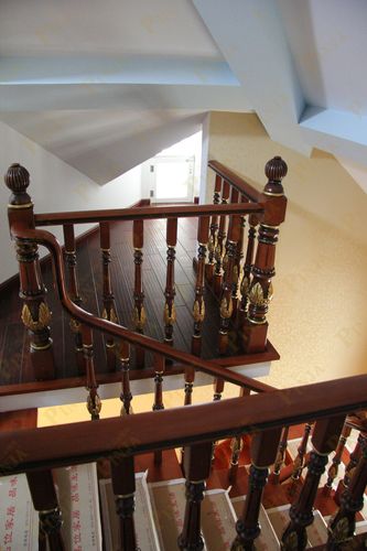 上海入户安装上门测量实木楼梯室内雕花楼梯纯手工实木楼梯木楼梯