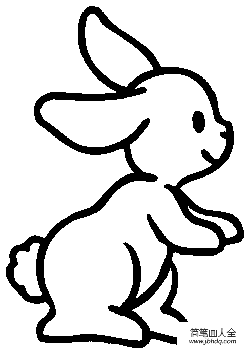 儿童简笔画动物兔子
