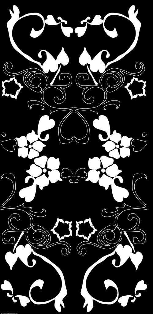 藤蔓花朵特色欧式元素图案装饰