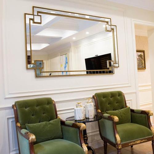 高档样板房客厅装饰镜新古典玄关镜子壁挂墙面