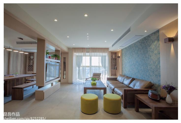 2018精选面积70平简约二居客厅装修实景图片欣赏客厅现代简约客厅设计