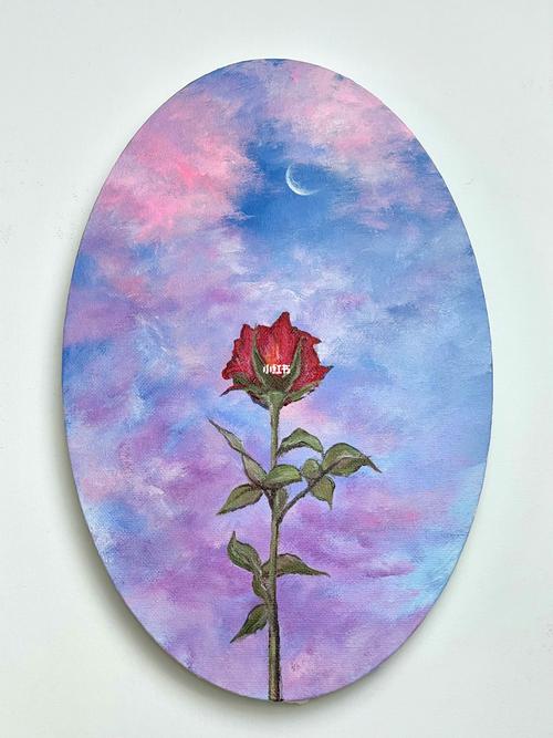 丙烯画玫瑰教你画一朵玫瑰花绘画过程