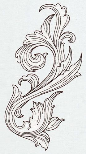 阿堪萨斯acanthus的花纹在西方装饰艺术中常常用到一个图案带着