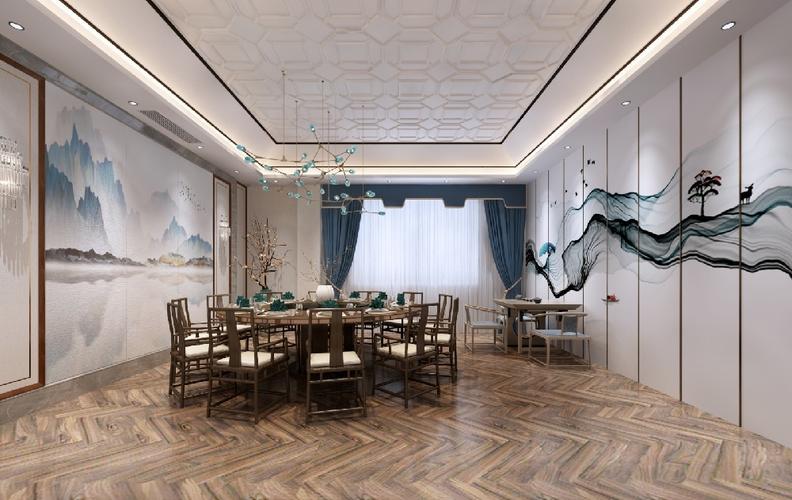 300中式现代餐饮空间装修案例效果图土巴兔装修网