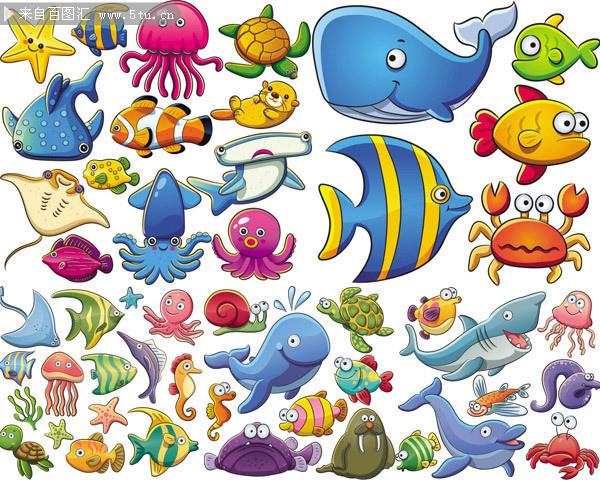 卡通海洋动物素材