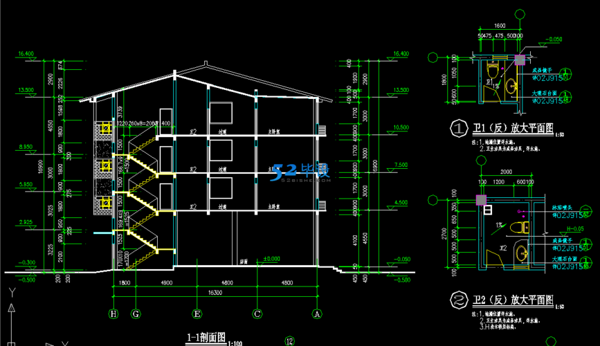 0624层框架结构住宅楼建筑图纸