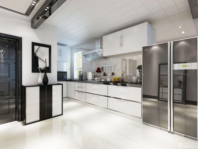 最新白色橱柜家居厨房装修效果图