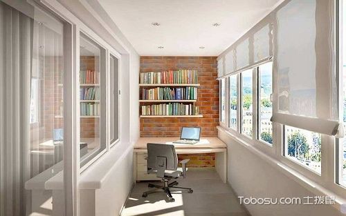 设计往往能够在无形之中提高学习或工作的效率这款阳台书房装修效果